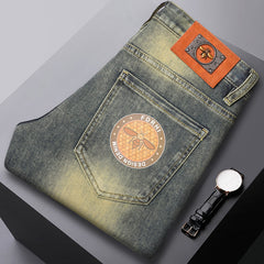 New Stretch Cotton Printed Jeans