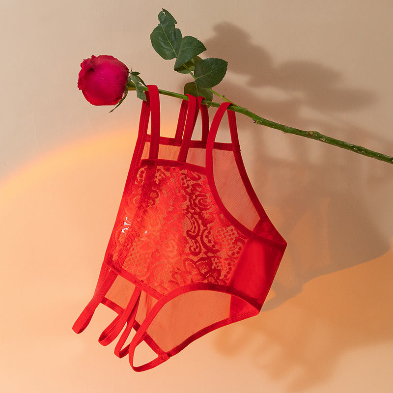 Breathable Skin-friendly Hollow Lace Mesh Panties