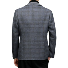 Men's Business Casual Wool Plaid Blazer