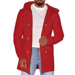 2023 Men's Double-breasted Casual Woolen Windbreaker Jacket
