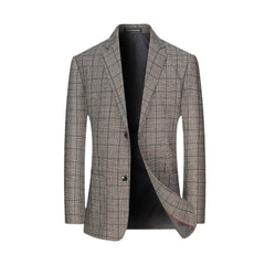 Fashion casual business plaid suit jacket