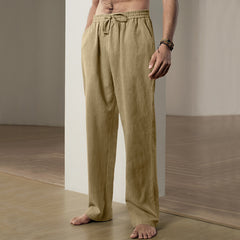 2024 New Men's Simple Fashion Solid Color Casual Straight Pants