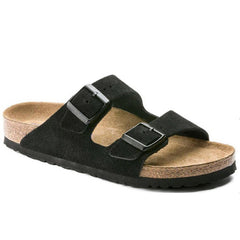 Double-breasted Leather and Cork Sandals