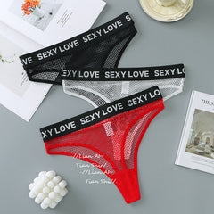 Transparent Mesh Lace Comfortable Thong