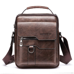 Men's Retro Vertical Portable Business Casual Leather Bag