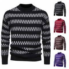 Men's Round Neck Lazy Style Pullover Bottoming Sweater