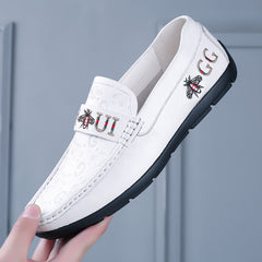 Men's New Leather Casual Slip-on Breathable Shoes