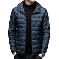 Winter men's hooded fashionable casual versatile down