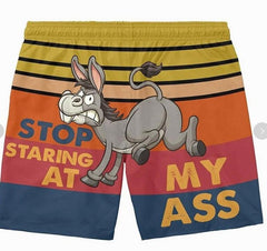 Men's Beach Shorts Fun 3D Printed Swim Trunks