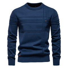 Men's Round Neck High Quality Fashion Solid Color Sweater