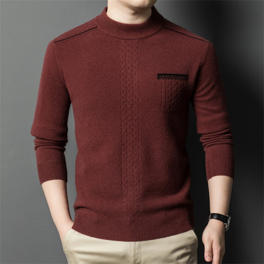 100% pure wool half turtleneck sweater