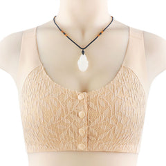 New Arrival Lace Front Button Wireless Bra