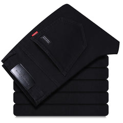 New Men's Slim Fit Black Trendy All-match Casual Jeans