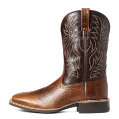 Men's High-top Retro Embroidered Carved Patchwork Western Cowboy Boots