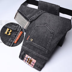 Men's High-end Embroidered Stretch Slim Jeans