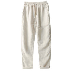Men's Loose Straight Linen Casual Trousers