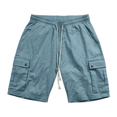 Men's New Cotton and Linen Casual Drawstring Shorts