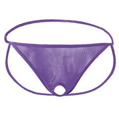 Men's Sexy Transparent Mesh Open Low Rise Thong