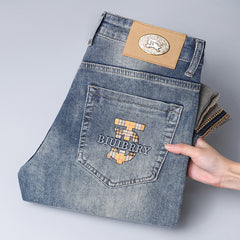 Men's Casual Straight High-end Embroidered Jeans