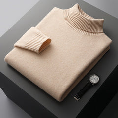 Men's 100% Pure Wool Turtleneck Sweater