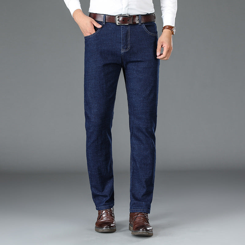 Men's Loose Elastic Comfortable Business Casual Jeans