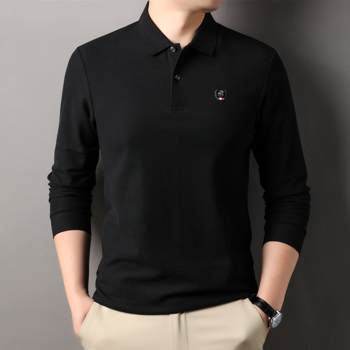Men's Pure Cotton Business Casual Polo Shirt