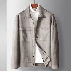 Men's New Suede Casual Leather Jacket