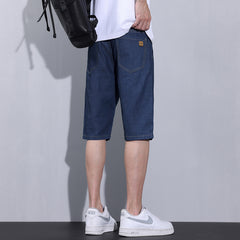 Men's All-match Straight Ice Silk Denim Shorts
