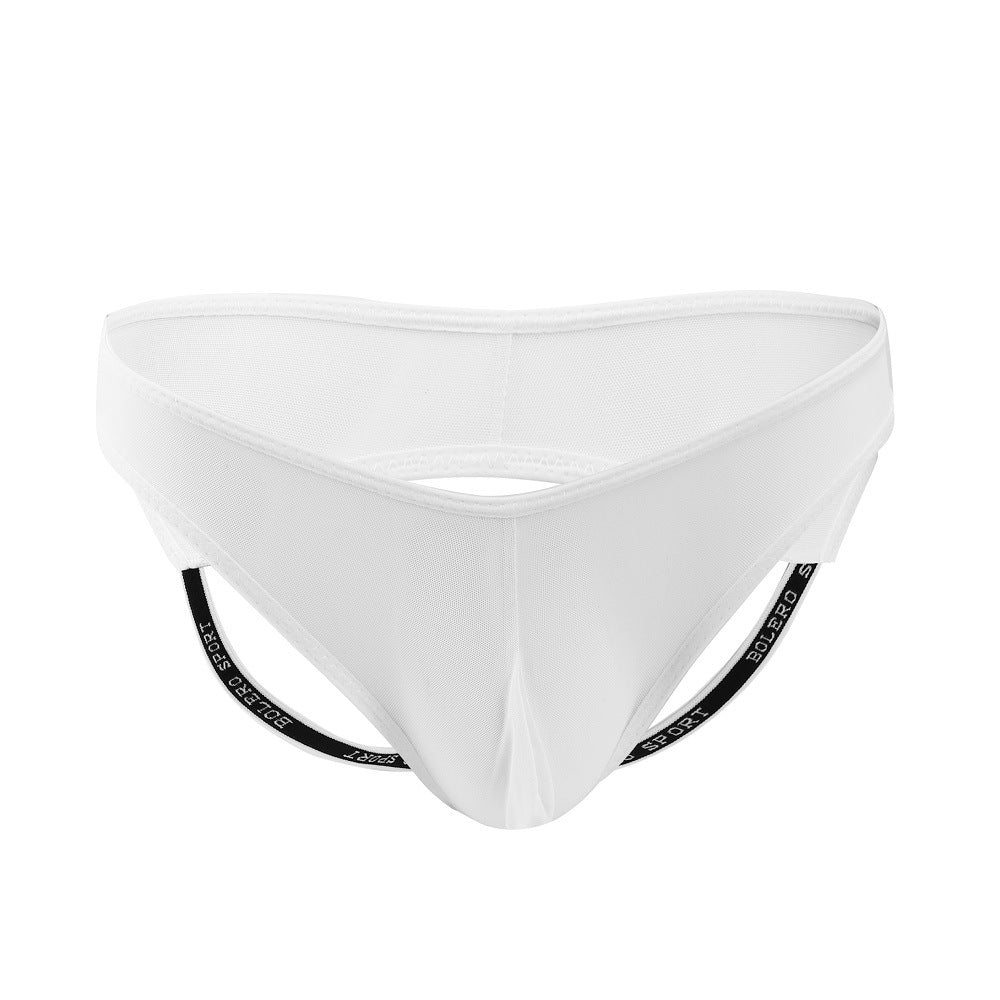 Men's Sexy Mesh Transparent Hip Lifting Sports Thong