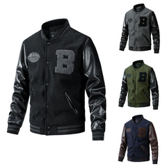 Men's Casual Embroidered Patchwork Jacket