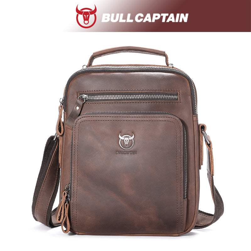 Men's cowhide handbag shoulder bag