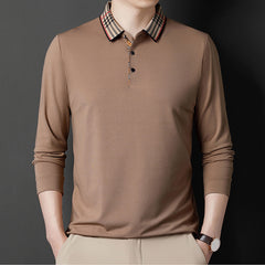 2024 Spring New Lapel Long-sleeved Polo Shirt