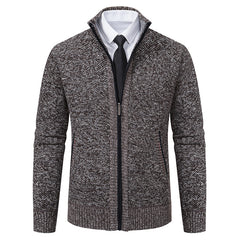 2023 New Autumn and Winter Men's Knitted Sweater Zipper Jacket