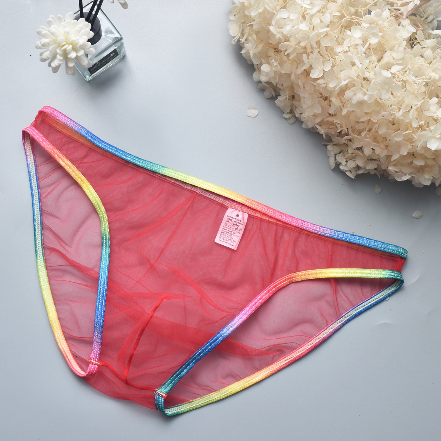 Mesh transparent sexy men's underwear