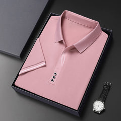 New business casual solid color lapel polos