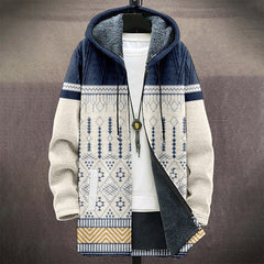 Men's Zipper Hooded Thick Fleece Jacket