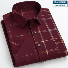Men's Bronzing Elastic Wrinkle-free Casual Business Shirt