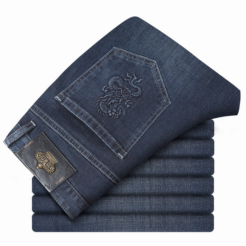 Men's Stretch Slim Printed Jeans