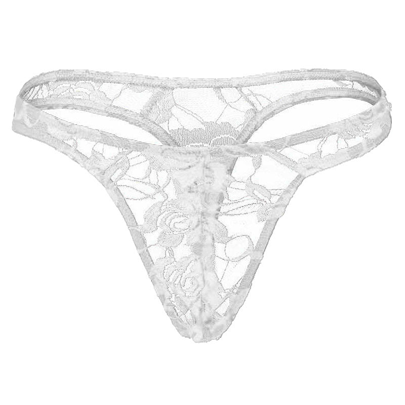 Transparent lace U-convex sexy see-through thong