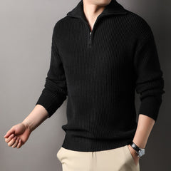 New solid color basic lapel sweater