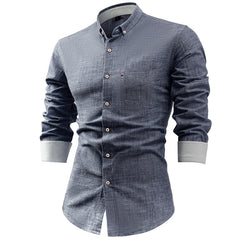 Men's Cotton and Linen Breathable Casual Shirt