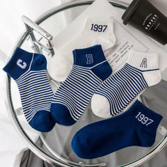 5 PCS Men's Sweat-absorbent Low-top Invisible Boat Socks Sports Cotton Socks
