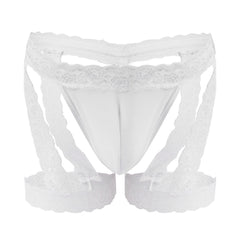 Men's Lace Sexy Suspenders Transparent Thong