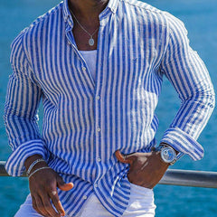 New Fashion Striped Shirt Long Sleeve Shirt