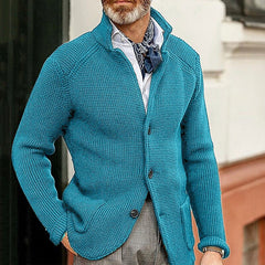 Fashionable casual long-sleeved solid color knitted sweater