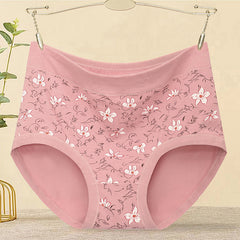 Pure cotton antibacterial breathable tummy-control large size underwear
