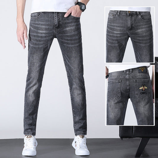 Stretch Fashion Embroidered Jeans