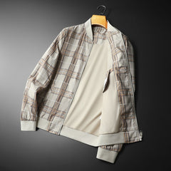 2023 New Men's Plaid Print Casual Jacket