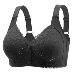 Front buttoned thin large size comfortable non-wired bra
