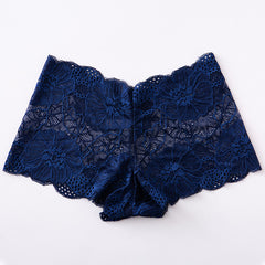 Low-waist Lace Sexy Seamless Breathable Hollow Boxer Briefs